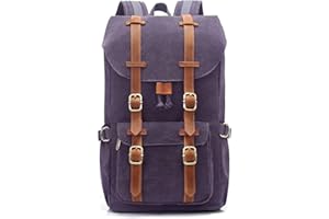 EverVanz Sac à Dos Grande Taille en Toile, pour randos, Voyages ou école, Peut accueillir Un Ordinateur 15 Pouces