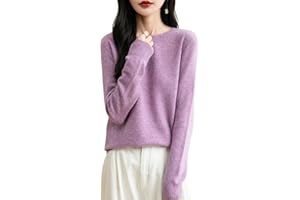 Chanyarn Femme 100% Lain Merino Col Rond Pull 2024 Décontracté Manches Longues sans Couture Pull en Tricot