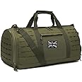 QT&QY 40L Military Tactical Duffle for Men - Sport Gym Fitness Tote Travel Bag With Shoe Compartment for Training, Workout, Football - Weekender