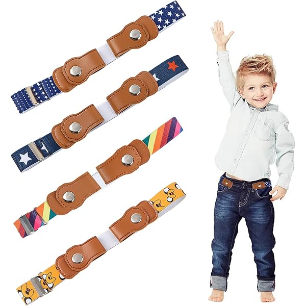Cinture Elastiche Senza Fibbia Per Bambini 2-12 Anni - Pack Da 3 Pezzi Regolabili 37-57cm - Foto 9