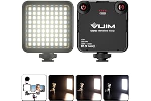ULANZI VL81 Luce per Video, Led Usb con 3 Cold Shoe, Batteria Ricaricabile 3000mAh, Bicolore Dimmerabile 3200K-5600K CRI95+, Luce Fotografica Portatile per YouTube Tiktok Videoconferenze DSLR Vlog
