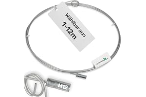 Renomo24 1m Flexstange Schubstange für Heizkesselbürste Kaminbesen Schornsteinbesen M12