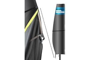 4smile Sonnenschirm Schutzhülle für 2 bis 4 m, 420D-Oxford-Stoff – Strapazierfähige Ampelschirm Schutzhülle, Wasserdicht, UV-beständig, Abdeckung für Garten, Anthrazit