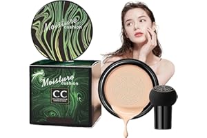 CC Fondotinta Liquido Fondotinta HOUSN CC Crema con Fungo Testa D'aria Cuscino BB Crema Mushroom Head Air Cushion CC Cream per Trucco Impeccabile, Anche Tonalità Della Pelle（blanc ivoire）