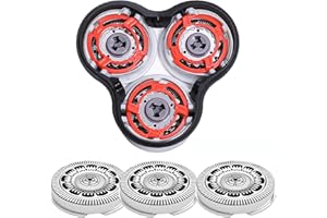 JIANCENGYU SH90 Tete de Rasoir pour Philips Serie 9000 (Inclut le Support), SH90 Lame Tête de Rasage de Rasoir Compatible avec Philips Series 9000 (9xxx) 8000(8xxx)