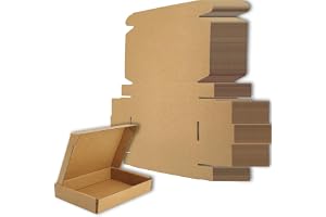 Cenoid 50 kartonger för postlådor 15 x 10 x 2,6 cm bruna kartonger små presentförpackningar med lock