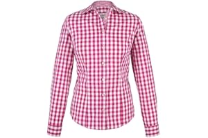 Almsach Damen Trachten-Bluse blau-weiß kariert 'Maria', blau, 34