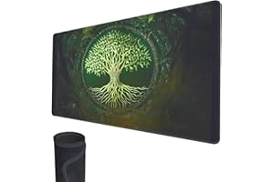 SMATCAMP MTG Playmat, 24" x 14" TCG Game Play Mat Stitched Edges Trading Card Game Playmats with Storage Bag Smooth Rubber Surface Battle Game Mat (Tree of Life)