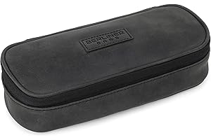 Berliner Bags Felix piórnik w stylu vintage, ze skóry, piórnik na długopisy, ciemnoszary, vintage