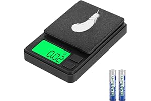 VVHIPPO Báscula de Precisión 1000g/ 0.01g,Balanzas de Portátiles, Báscula de Joyería,multifunción báscula de bolsillo miligramos, con Pantalla LCD y 7 Unidades, Función de Tara