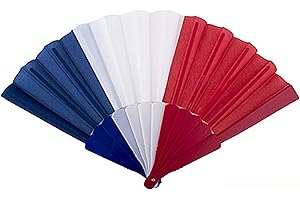 MISTER GADGET CMP Eventail Drapeau Français/Bleu, Blanc,Rouge
