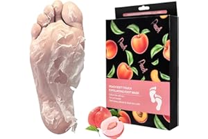 FUTUHADA 2 Paires Masque Peeling pour les Pieds Secs, chaussettes anti-callosités, pêche, répare les talons et élimine les callosités sèches des pieds morts, masque anti-callosités