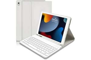 TITITINITA iPad 10.2 Keyboard Case for iPad 9th Generation (2021)/8th Gen(2020)/ 7th Gen(2019), Protective Case with Pencil Holder and Detachable Wireless Keyboard (UK Layout) for ipad Air 3/ipad Pro 10.5(Gray)