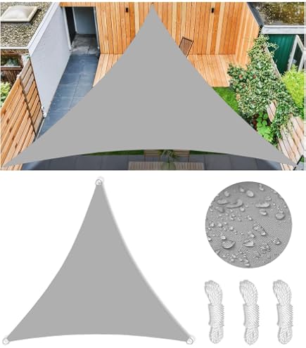 IBIZSAIL Premium Sonnensegel - Dreieck (rechtwinklig) - 600 x 420 x 420 cm - ANTHRAZIT