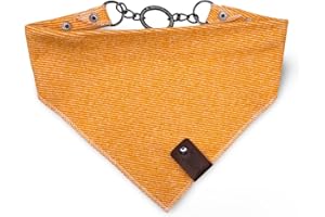 vanClyde® Sydney Hundehalstuch, Dreieckstuch, Bandana für Hunde, größenverstellbar, Stilvolles Accessoire in Gelb mit Karabinerverschluss, Größe S