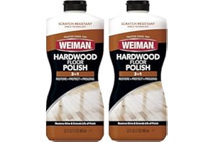Weiman Wood Floor Polish and Restorer 32 Ounce (2 Pack) - High-Traffic Hardwood Floor, Natural Shine, Removes Scratches, Leaves Protective Layer - Packaging May Vary