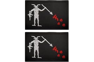 ZXRSJBL Blackbeard's Pirate Flag Patch Edward's Military Tactical Patch SEALs Patch, Morale Badge Decal, Fabric Decal