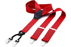 DonDon Hosenträger Herren extra stark 3,5 cm Hosenträger Herren breit in Y-Form lang - Starke Clips passend für Anzug Jeans Chinos Vintage Rockabilly Suspenders