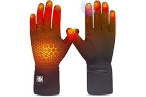 Sun Will Gants Chauffants Électriques, Gants Hiver avec Batterie 7,4V 2200mAh pour Homme Femme, Gants Chauffants Hiver pour Cyclisme Ski de Neige Pêcher Conduite Chasse Arthrite Maladie de Raynaud