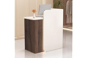 UULBDCD Empfangstheke Holz, Moderne Empfangstresen, Front Theke Bürotheke Rezeption Tisch, Verkaufstheke Mit Schubladen Und Schränken, Rezeptionstheken Für Salon Geschäft Hotel Büro D-turn left 120×45×100CM