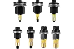 QZQUFJ 7 Pièces Écrous à tête de Rivet à Main, Riveteuse Pneumatique Kit de Mandrin, Pince à Insert Fileté, Riveteuse Manuelle, Adaptateur Riveteuse pour Ensemble de Têtes pour Rivets M3 M4 M5 M6 M8 M10 M12