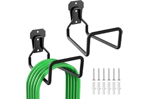 Nicphyn 2 Pezzi Porta Tubo da Giardino Parete, Portatubo da Giardino, Supporto Tubo Giardino, Portagomma da Giardino, Gancio per Tubo da Giardino, Garden Hose Holde, per Tubo Dell'Acqua, Cavi