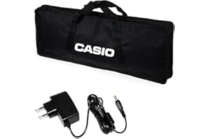 Borsa Originale per Tastiera Casio SA con Alimentatore ffalstaff ® - Borsa Custodia per Trasporto Minitastiere Casio (SA-46 / SA-47 / SA-76 / SA-77 / SA-78) Alimentatore ffalstaff (9,5 Volt)