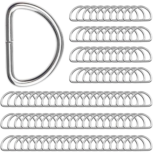 ATB-Foger Lot De 30 Anneaux Toriques Acier Inoxydable - Mousquetons Ronds 5 Tailles Pour Sangles Sacs Ceintures Bricolage - Noir Argent Or