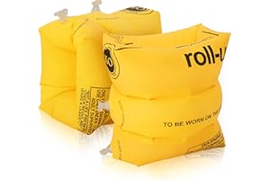 ASHINER Manguitos de Natación para Niños - Diseño de Doble Bolsa de Aire, Flotadores de Natación Duraderos para Niños - Brazaletes Inflables Enrollables para Diversión y Seguridad en el Agua