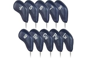 Craftsman Golf Magnetic Closure Iron Headcover Set Long Neck