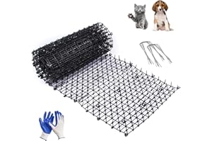 BAYINBROOK 1 Pezzo Tappetino Deterrente Anti Gatto e Cani per Giardino e Casa Anti Gatto Tappetino Repellente Rete Spinata Dissuasori per Animali Come Gatti Cani Anti Scavo per Interno e Esterno (200*28cm)