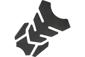 TOTMOX Carbon Fiber Universal Motorcycle Fuel Tank Pad/Protector Sticker Decal Motorcycle 4 Piece Design