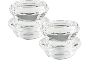 APOXCON Percolator Heat Proof Glass Knob Replacement Adaptable for Most Camping Coffee Percolators (Pack of 2, Transparent, 1.1" H x 1.1" D)