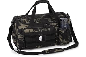 BUNNYCHIC Sac de Sport Tactique 40L pour Homme – Grand Sac Multifonction avec Compartiment à Chaussures et Poche Humide, idéal pour Le Sport, Les Voyages, Le Camping et la randonnée.