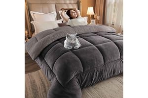 HLTQL Quilt Winter Lamb Velvet King,Thicken Winter Warm Lamb Velvet Comforter,Winter Duvet, Super Soft Warm Lamb Wool Quilt,Suitable for Autumn Winter(04,Pillowcase)