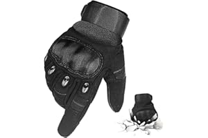 COZOME Guantes de Moto para Hombre, Guante de Verano para Pantalla Táctil con Nudillos Duros, Guantes Protectores para Airsoft Motocross Scooter Ciclomotores ATV Paitball Bicicleta de Montaña