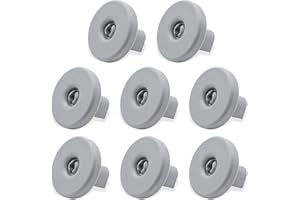 GIANTO Set 8 Ruote per Cestello Lavastoviglie compatibile con Zanussi, Rex, Electrolux, AEG, Rotelle in Plastica per Cesto Inferiore Piatti Stoviglie (controllare compatibilità) - Grigio diam. 40 mm
