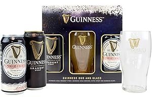 BEAMS INTERNATIONAL Guinness Gifts for Men, Beer Gift Set - Official Guinness 440ml Draught & Original 440ml Can and Pint Glass - Alcohol Gift Sets for Men, Gifts for Him, Dad Birthday Gifts, Christmas