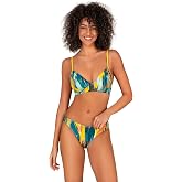 Endeep Kadın Kruvaze Yaka Desenli Bikini Takımı