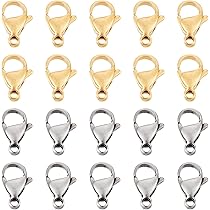 60 Chiusure A Moschettone Placcate Oro 24K - 6 Dimensioni Per Gioielli Fai Da Te, Bracciali, Collane, Connettori - Foto 4