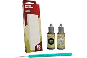 The Army Painter, Speed Palette Bundle, Speed Palette, DipIt Brush, Grim Black & Holy White