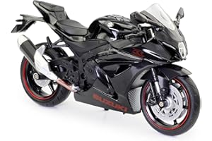 TURBO CHALLENGE - Moto Suzuki GSXR 1000 - Druckguss - 029931-1/12 - Freilauf-Fahrzeug - Schwarz - Metall - Kinderspielzeug - Geschenke - Ab 3 Jahren