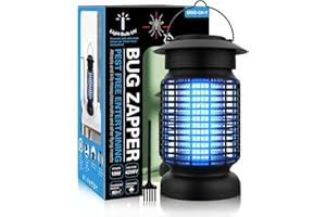 HOTOOLME Insektenvernichter Elektrisch Mückenlampe 18W 4200V UV Licht wasserdichter IPX4 Fliegenfalle Elektrisch für Innen Schlafzimmer und Außen Gärten