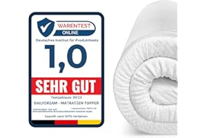 ‎DAILYDREAM Dailydream viscoelastischer Matratzentopper “Model M“ mit Memory Foam Effekt, 90x200x5cm, Edition “Aloe Vera”