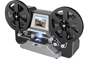 DIGITNOW! Scanner di Pellicole Super 8,Video 8 Scanner e Digitalizzatore Normale 8mm, converte Film in Digitale MPEG HD 1080P, incl. Scheda SD da 32 GB con 2,4"LCD, MovieMaker Grigio