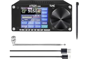 SDRGEEK Si4732 ATS-25 récepteur Radio Toutes Bandes FM LW SSB DSP récepteur Radio Recherche Bande Ham Canal Rapide avec Prise en Charge de l'écran tactile 2,4 Pouces Interface de Charge Type-C