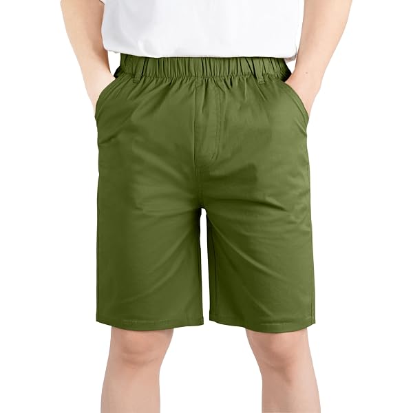 Short Garçon Stretch 2025 - Chino Décontracté à Poches, Idéal Pour L'école, Le Sport Et Le Quotidien
