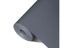 wohomuke Hyllfoder 50x600cm Lådfoder Lådmattor för kök Tvättbar Skåp hyllskydd (Grå,50cmx6m)