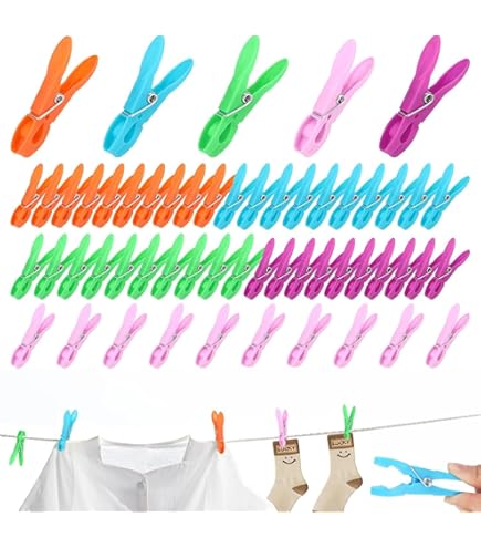 48 Mollette Per Bucato In Silicone - Antiscivolo E Senza Segni, Multicolore Per Biancheria - Foto 3