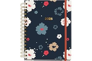 Miquelrius - Agenda 2026 día por página, Similar A5+ (164 x 218 mm), Doble espiral, Cubierta cartón plastificado, Papel 100 g/m², Planificación diaria, 6 idiomas, Stickers, Diseño Arno Dufour, Rosette